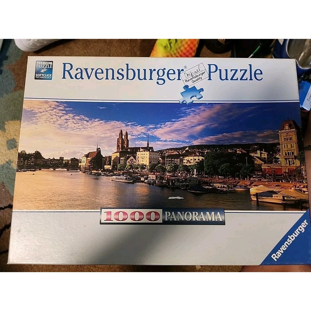RAVENSBURGER. EVENING IN ZURICH, SWITZERLAND. 1000 PCS. ITEM NR.15107. NEW